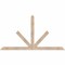 Ekena Millwork Saratoga Smooth Timber Gable Bracket, Douglas Fir, 72"W x 39"H x 1 1/2"D x 3 1/2"F, 13/12 Pitch GBW072X39X0204SAR00SDF - alternate 1
